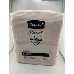 Depend Silhouette Women Incontinence & Postpartum Bladder Leak Size Small 30CT